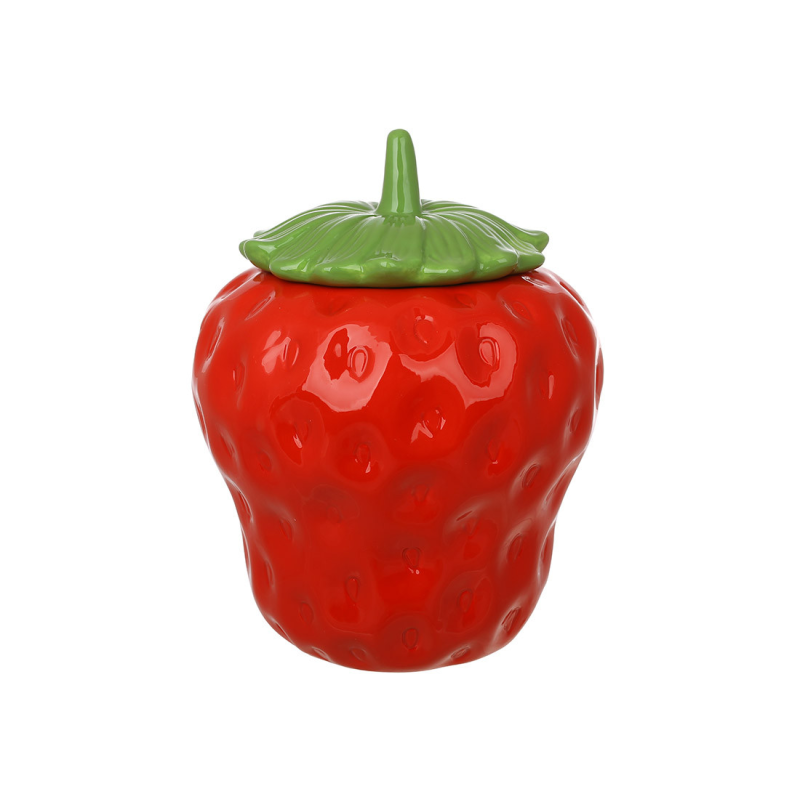 Керамічна банка для зберігання Strawberries 1.2л Керамічна банка для зберігання Strawberries 1.2л