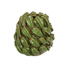 Ваза порцелянова Carambola 22*22*21см зелена
