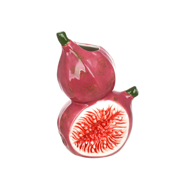 Ваза порцелянова Figs Figs 12*9*17.5см рожева