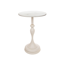 Кавовий круглий столик D40*63см, білий