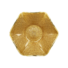 Фруктовниця скляна Gold D27.5*7см