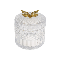 Скляна ємність з кришкою Golden Butterfly D9*10.5см