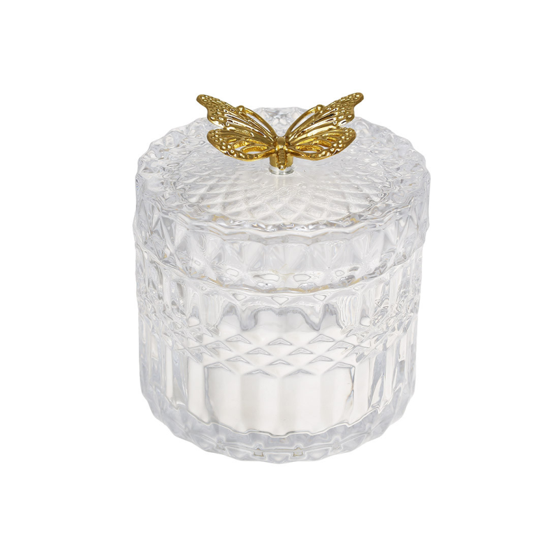 Скляна ємність з кришкою Golden Butterfly D9*10.5см Скляна ємність з кришкою Golden Butterfly D9*10.5см