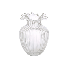 Ваза з прозорого скла Ribbed Bloom D14*20.5см