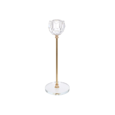 Скляний свічник Tulip D7.8*22.5 см, колір - золото