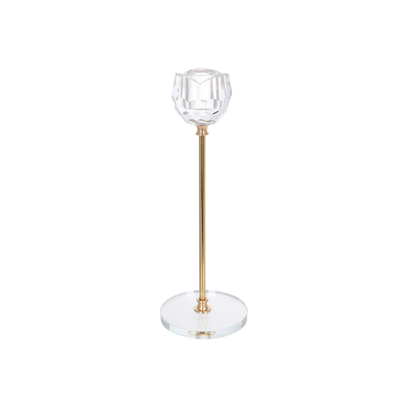 Скляний свічник Tulip D7.8*22.5 см, колір - золото
