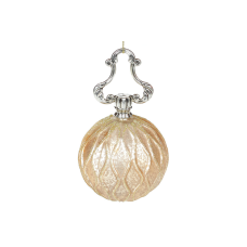 Набір (6шт.) ялинкових куль на фігурному підвісі,10*16.5см, колір - світле золото