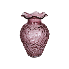 Ваза з фактурного скла D13.5*26.5см Amethyst Mist