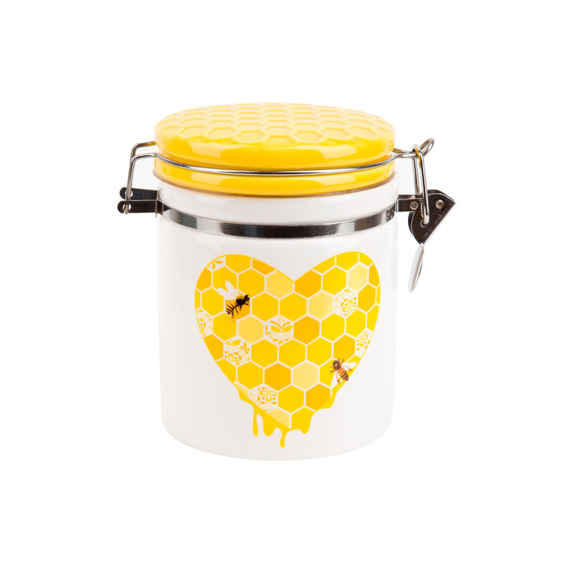 Банка керамічна з кришкою Honey 650 мл