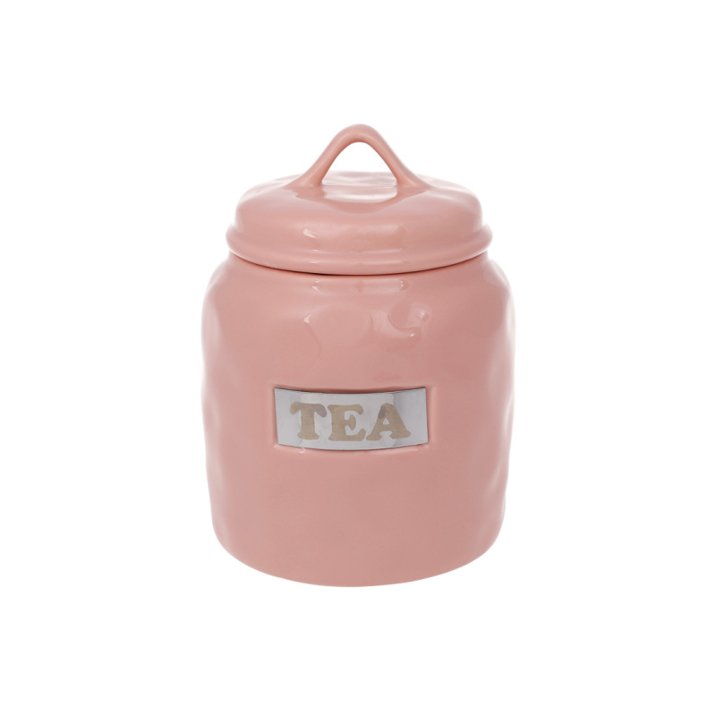 Банка керамічна Tea, 900 мл, колір - рожевий