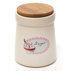Банка керамічна з бамбуковою кришкою SUGAR 900мл
