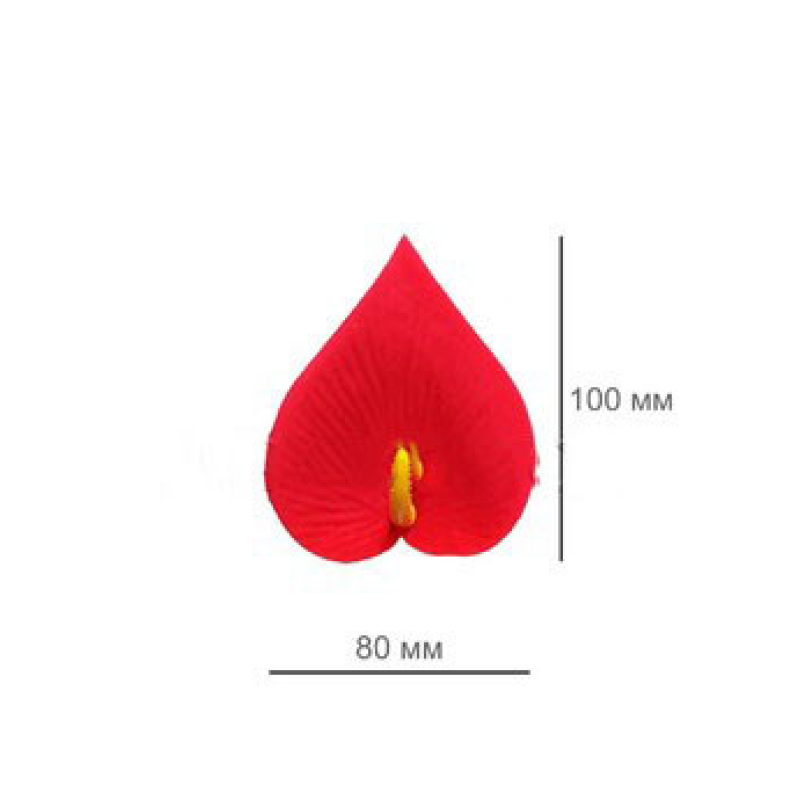 Штучні квіти Кала без тичинки, червона, оксамит, 80*100 мм Штучні квіти Кала без тичинки, червона, оксамит, 80*100 мм