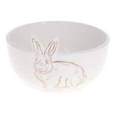 Набір (2шт.) піал керамічних з малюнком Bunny 12,5 см, колір - білий із золотом