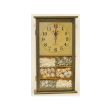 Ключниця велика з годинником 20*36см, 9 гачків