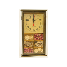 Ключниця велика з годинником 20*36см, 9 гачків (УЦІНКА)
