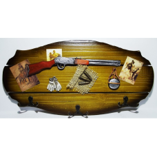 Ключниця дерев“яна на 6 гачків, 20*38см