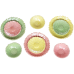 Тарілка у формі квітки 15 см, 3 виду - жовтий, зелений і рожевий перламутр, в пакованні 6шт