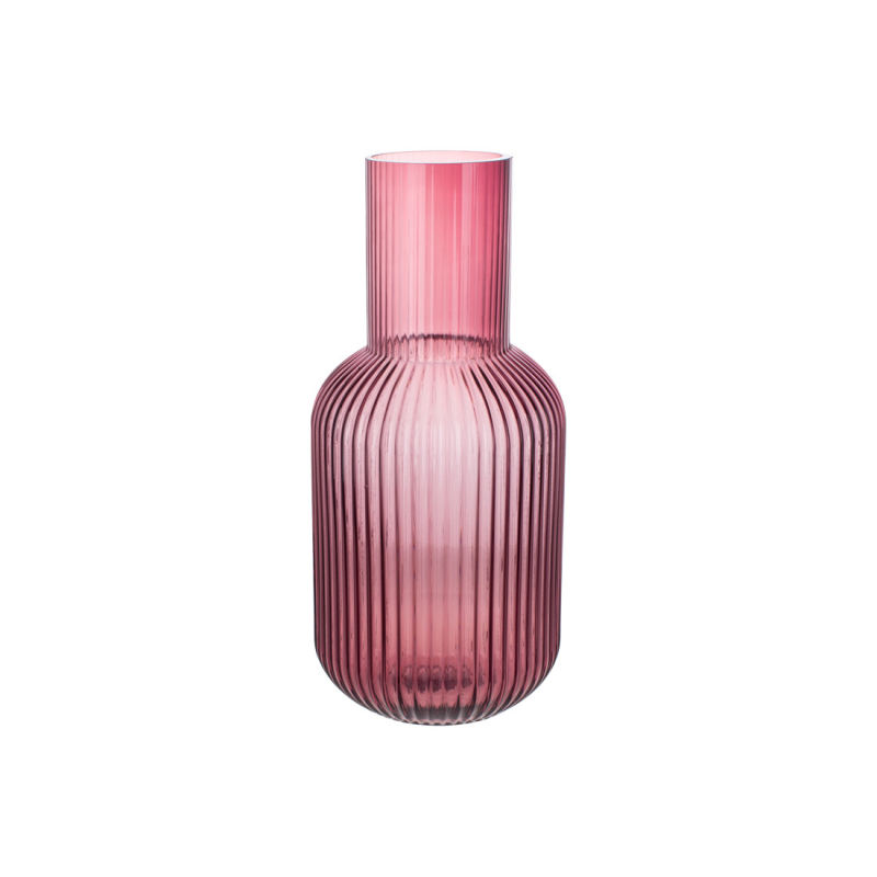Ваза скляна Bottle 34см, колір - темно-рожевий Ваза скляна Bottle 34см, колір - темно-рожевий