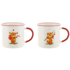 Кухоль (12шт) порцеляновий Love Teddy 350мл, 2 дизайни