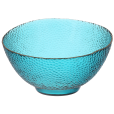 Салатник скляний Bauble D22*13см, колір - смарагдовий із золотим обідком