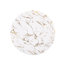 Набір (4шт.) серветок сервірувальних (плейсмат) Marble, колір - білий з золотом, D38см