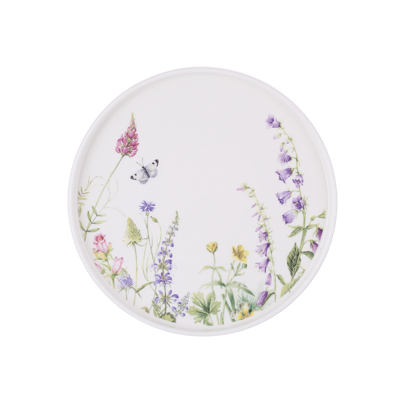 Набір (3шт.) тарілок порцелянових десертних D20см Floral, колір - білий