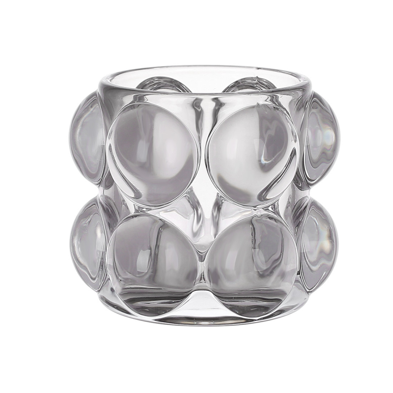 Свічник скляний Bauble 7см, колір - сірий Свічник скляний Bauble 7см, колір - сірий