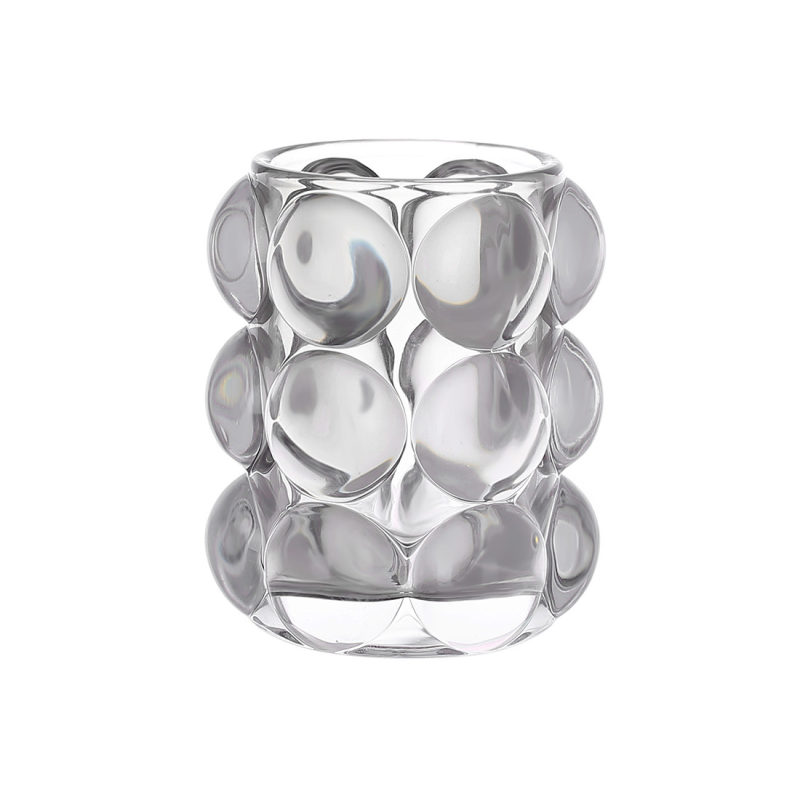 Свічник скляний Bauble 10см, колір - сірий Свічник скляний Bauble 10см, колір - сірий