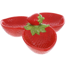 Менажниця керамічна Strawberry, 24см,  колір-червоний