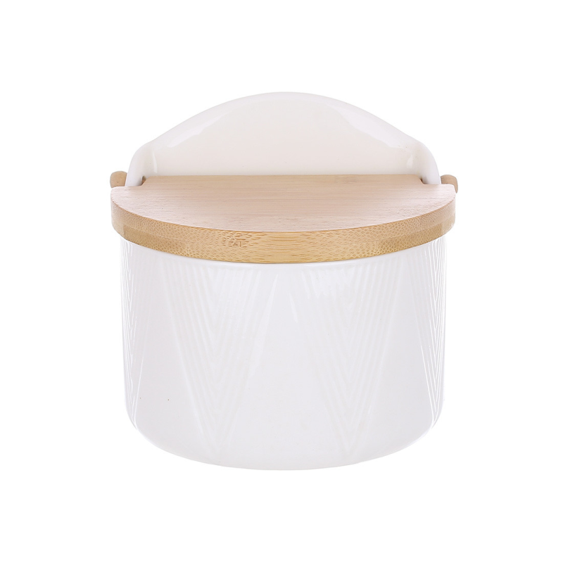 Цукорниця порцелянова з бамбуковою кришкою Grace 12*11см Цукорниця порцелянова з бамбуковою кришкою Grace 12*11см