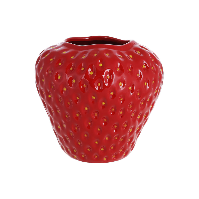 Ваза керамічна Strawberry 15.5*15*16 см, колір червоний Ваза керамічна Strawberry 15.5*15*16 см, колір червоний