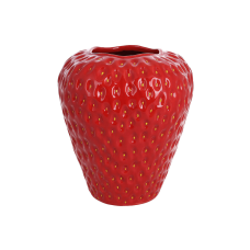 Ваза керамічна Strawberry 21*21*26 см, колір червоний