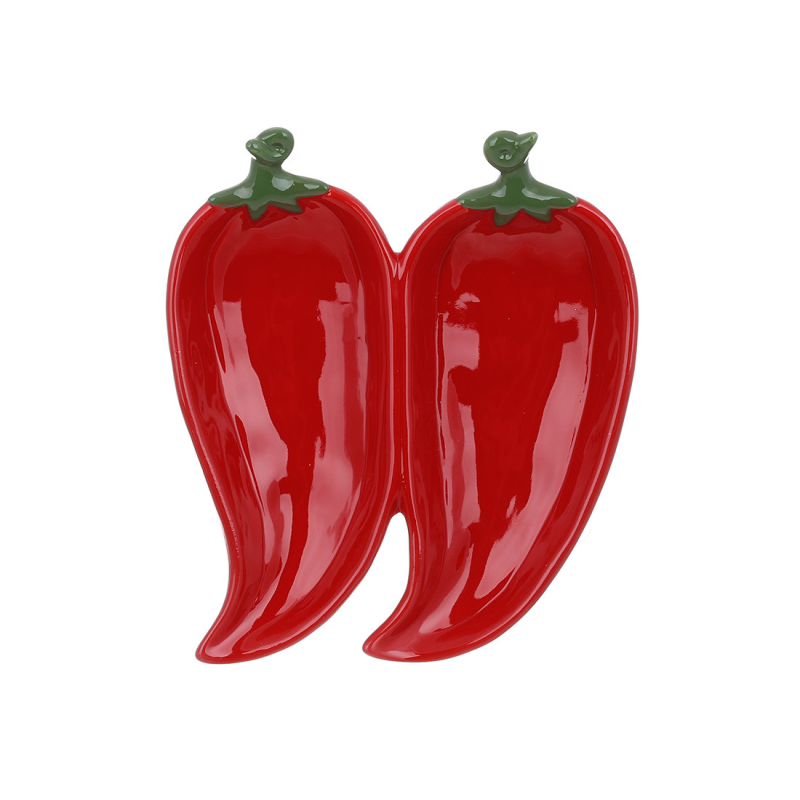 Менажниця керамічна (2 шт.) “Pepper“, 21*18.5*5.5 см, колір червоний