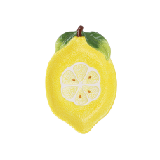 Тарілка керамічна Lemon, 20.5*14*2 см, колір — жовтий