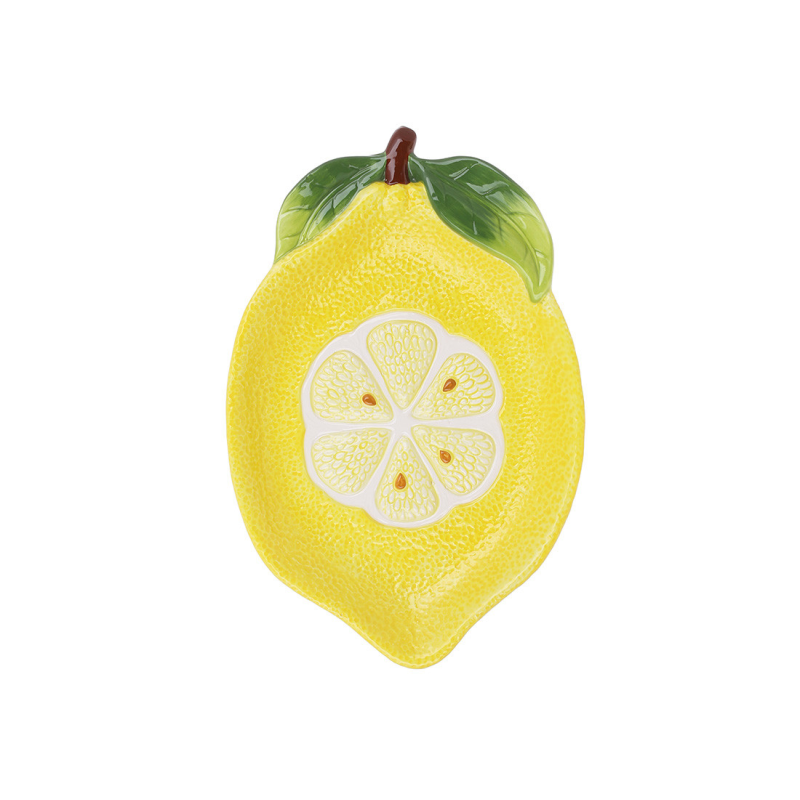 Тарілка керамічна Lemon, 20.5*14*2 см, колір — жовтий Тарілка керамічна Lemon, 20.5*14*2 см, колір — жовтий