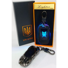 Електрична запальничка — брелок Україна (з USB-зарядкою й підсвіткою)