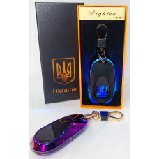 Електрична запальничка - брелок Україна (з USB-зарядкою і підсвіткою)