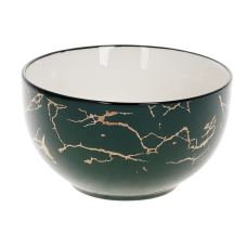 Піала (6 шт.) порцелянова Green Marble 700 мл, колір — темно-зелений мармур