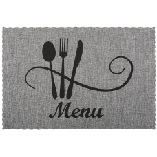 Набір (12шт.) серветок сервірувальних (плейсмат) Kitchen, колір - графіт, 29.5*45см