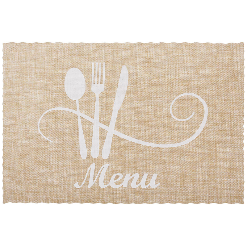 Набір (12шт.) серветок сервірувальних (плейсмат) Kitchen, колір - пісочний, 29.5*45см