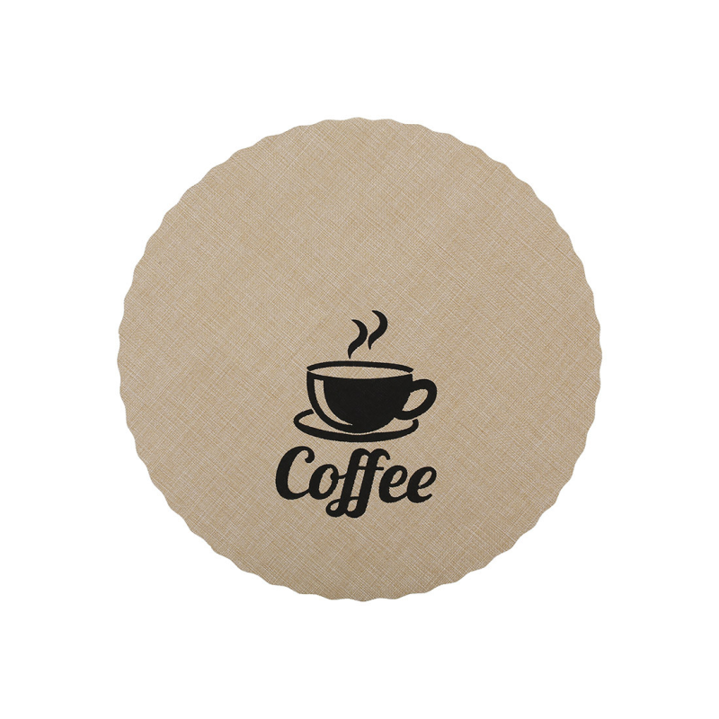 Набір (12шт.) серветок сервірувальних (плейсмат) Coffee, колір - бежевий, D38см