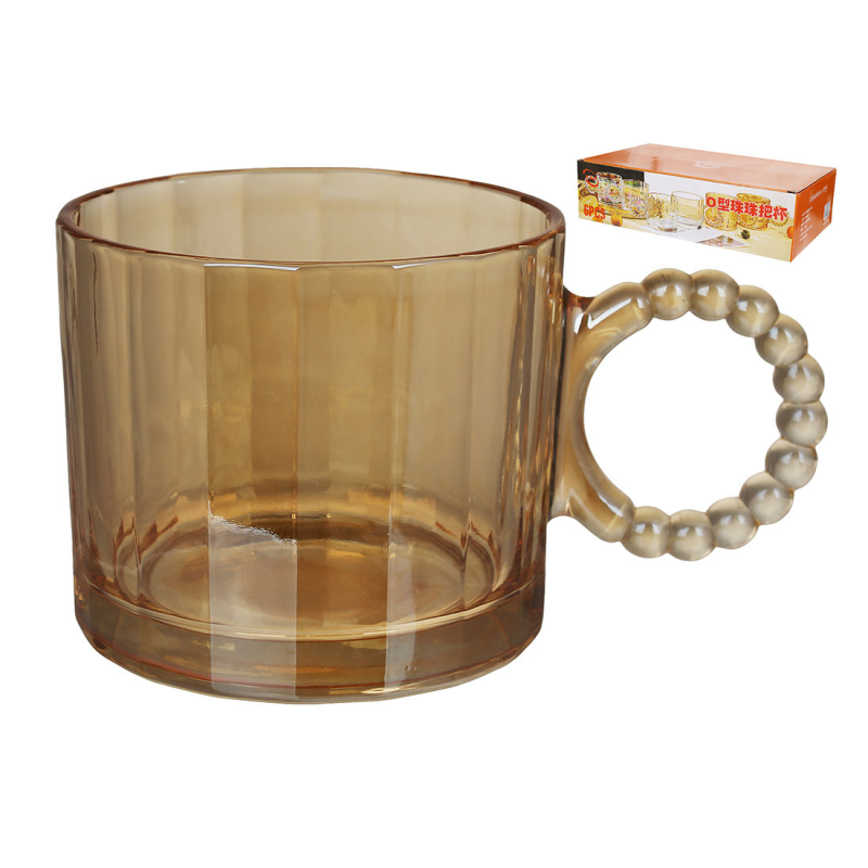 Кухоль (6 шт.) скляний Bauble 350мл, колір - амбер Кухоль (6 шт.) скляний Bauble 350мл, колір - амбер