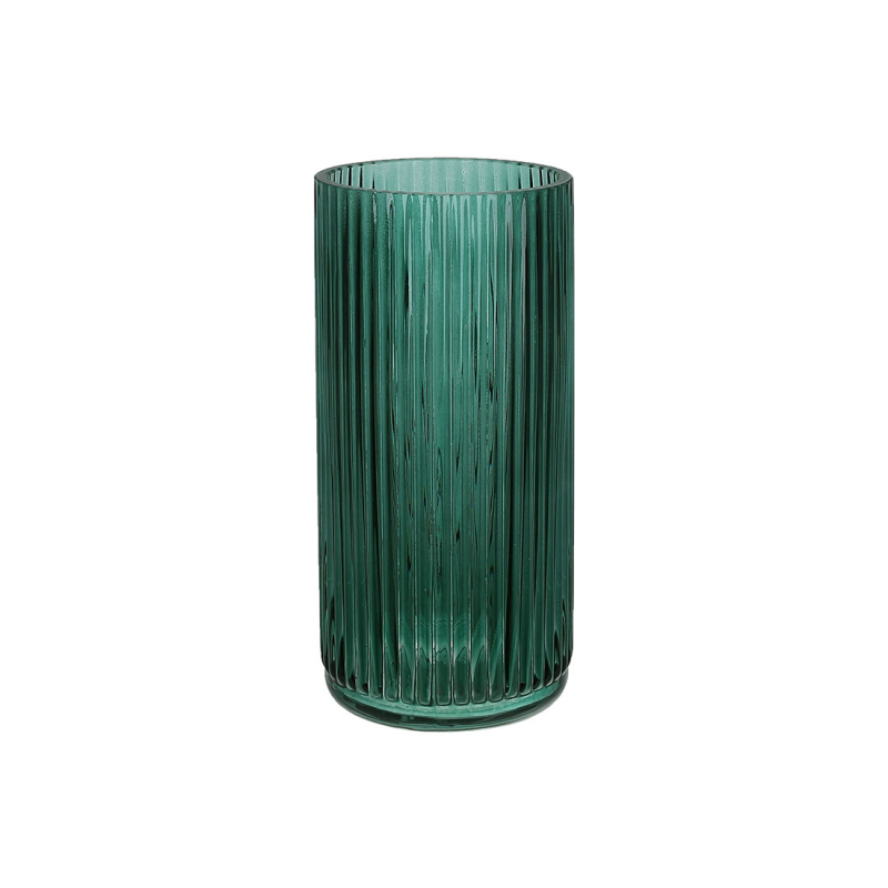 Ваза скляна Emerald D9*19.5см, колір - смарагд
