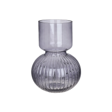 Ваза скляна Bottle grey D15*25см, колір - сіро-синій