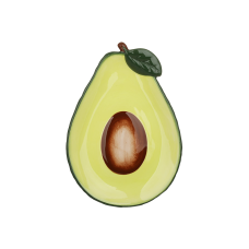 Тарілка (4шт) керамическая Avocado, 25.5*17.5*2.5см