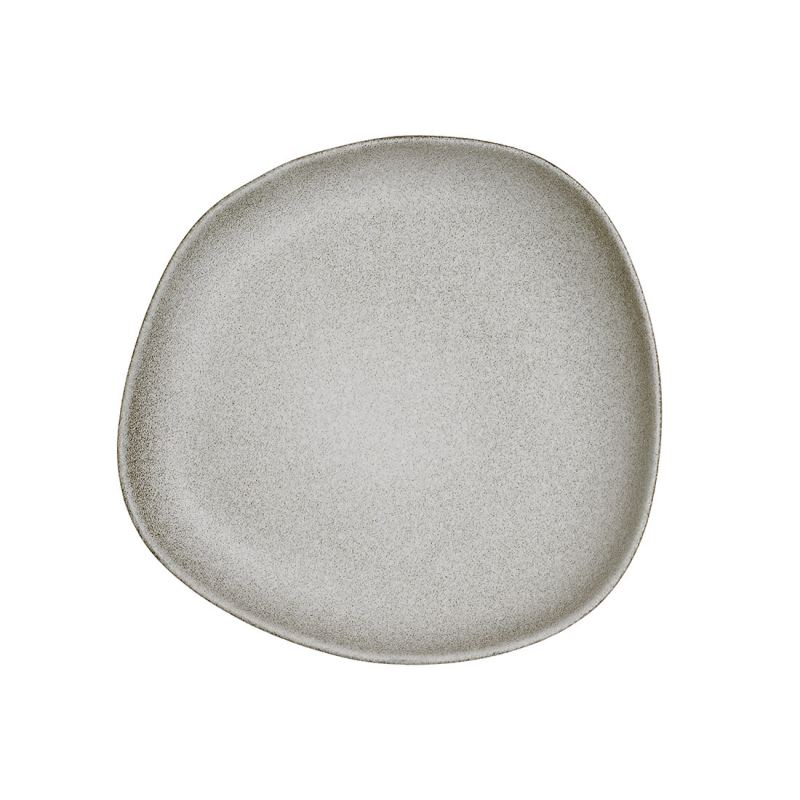 Тарілка (6шт) керамічна Gray, D20*3.3см, колір - сірий граніт