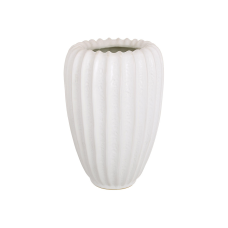 Ваза керамічна Shell white H=25см