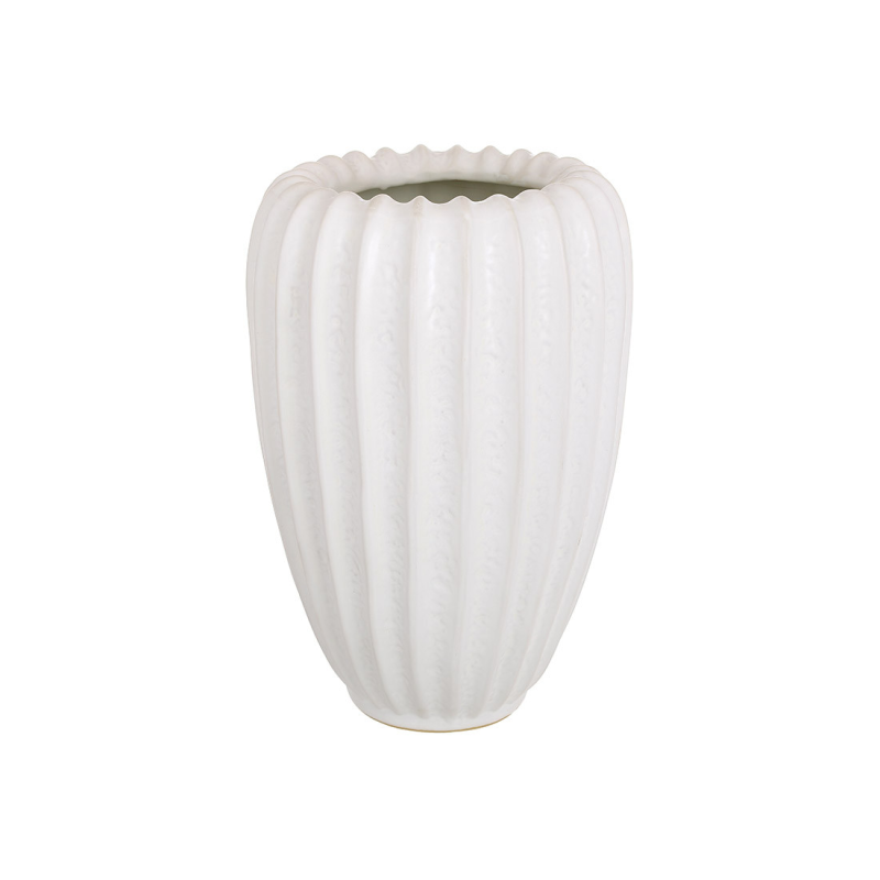 Ваза керамічна Shell white H=25см