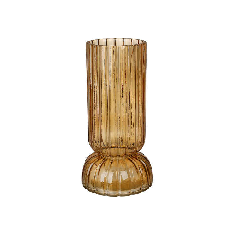 Скляна ваза Amelie 10*12*25см, колір - амбер Скляна ваза Amelie 10*12*25см, колір - амбер
