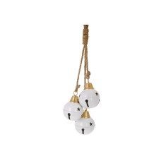 Металеві кулі ( D7.5*10см ) на підвісі Christmas bells 47см, колір - білий